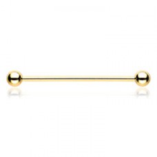 Gold PVD Basic Industrial Barbell