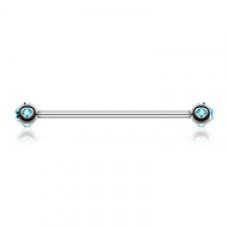 Aurora Gem Ball Industrial Barbell