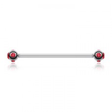 Aurora Gem Ball Industrial Barbell