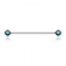 Aurora Gem Ball Industrial Barbell