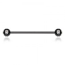 Colorline PVD Aurora Gem Ball Industrial Barbell