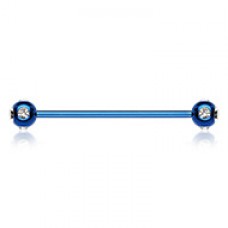 Colorline PVD Aurora Gem Ball Industrial Barbell