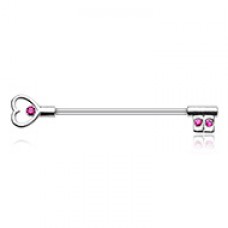 Heart's Key Industrial Barbell