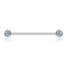 Multi-Sprinkle Dot Multi Gem Industrial Barbell