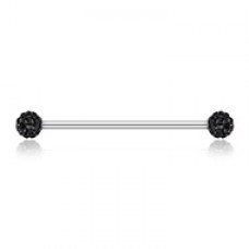 Multi-Sprinkle Dot Multi Gem Industrial Barbell