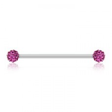 Multi-Sprinkle Dot Multi Gem Industrial Barbell
