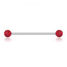 Multi-Sprinkle Dot Multi Gem Industrial Barbell