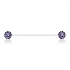 Multi-Sprinkle Dot Multi Gem Industrial Barbell
