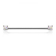Sprinkle-Dot Double Prong Industrial Barbell