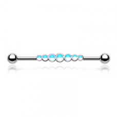 Dazzling Illuminating Row Industrial Barbell