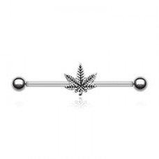 Marijuana Cannabis Pot Leaf Industrial Barbell