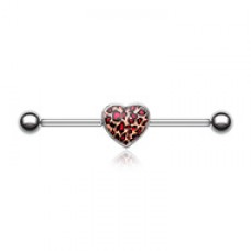 Leopard Heart Industrial Barbell
