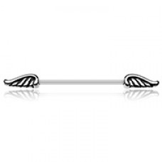Fallen Angel Winged Out Industrial Barbell