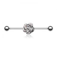 Gleam Rose Blossom Industrial Barbell