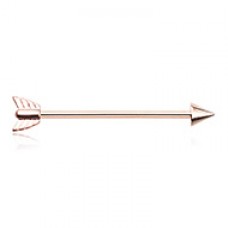 Katniss Rose Gold Arrow Industrial Barbell