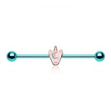 Pastel Unicorn Swirl Industrial Barbell 