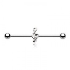 Treble Clef Music Note Industrial Barbell