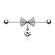 Adorable Mesh Bow-Tie Industrial Barbell