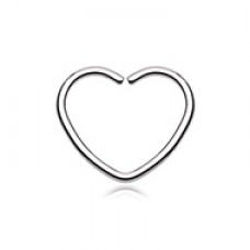 Heart Shaped Bendable Twist Hoop Ring