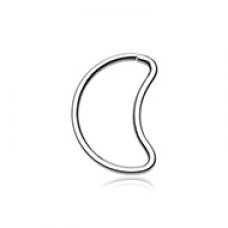 Moon Shaped Bendable Twist Hoop Ring