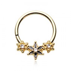 Elegant Floral Bendable Twist Hoop Ring