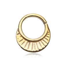 Golden African Brass Bendable Twist Hoop Ring