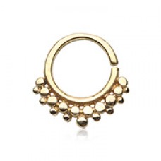 Golden Tribal Brass Bendable Twist Hoop Ring