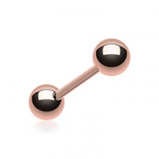 Rose Gold Plated Basic Steel Barbell