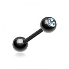 Colorline PVD Basic Gem Ball Barbell Tongue Ring