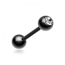 Colorline PVD Basic Gem Ball Barbell Tongue Ring