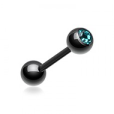 Colorline PVD Basic Gem Ball Barbell Tongue Ring