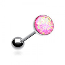 Opal Sparkle Barbell Tongue Ring