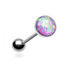 Opal Sparkle Barbell Tongue Ring