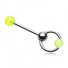 UV Acrylic Ball Top Slave Barbell Ring