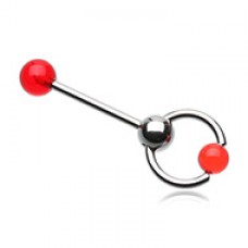 UV Acrylic Ball Top Slave Barbell Ring