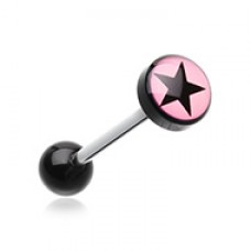 Star Eri Logo Acrylic Barbell Tongue Ring