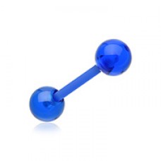 UV Acrylic Bio Flexible Shaft Barbell Tongue Ring