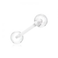UV Acrylic Bio Flexible Shaft Barbell Tongue Ring