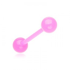 UV Acrylic Bio Flexible Shaft Barbell Tongue Ring
