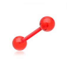 UV Acrylic Bio Flexible Shaft Barbell Tongue Ring