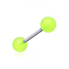 Glow in the Dark UV Acrylic Barbell Tongue Ring