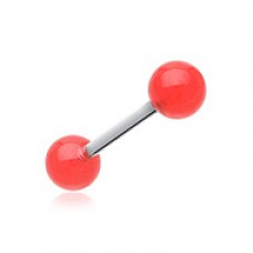 Glow in the Dark UV Acrylic Barbell Tongue Ring