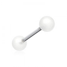Glow in the Dark UV Acrylic Barbell Tongue Ring
