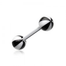 Beach Ball Acrylic Top Barbell Tongue Ring