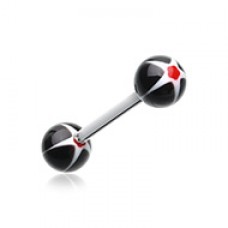 Star Punch Acrylic Top Barbell Tongue Ring