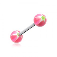 Star Punch Acrylic Top Barbell Tongue Ring