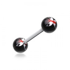 Butterfly Acrylic Top Barbell Tongue Ring