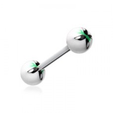 Butterfly Acrylic Top Barbell Tongue Ring