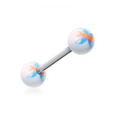 Butterfly Acrylic Top Barbell Tongue Ring