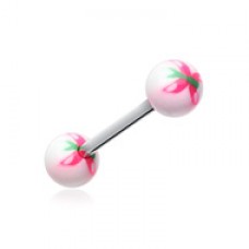 Butterfly Acrylic Top Barbell Tongue Ring